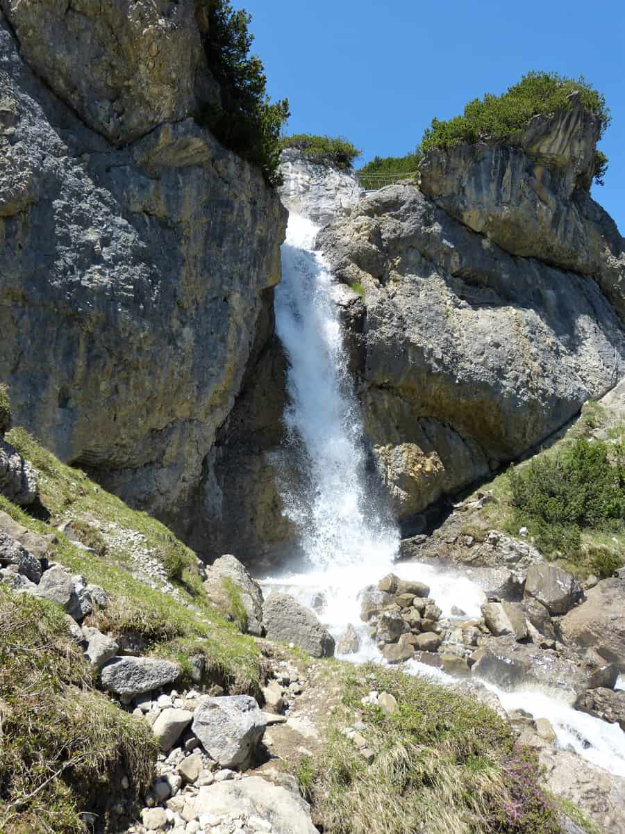 Wasserfall Muttekopfhütte imst