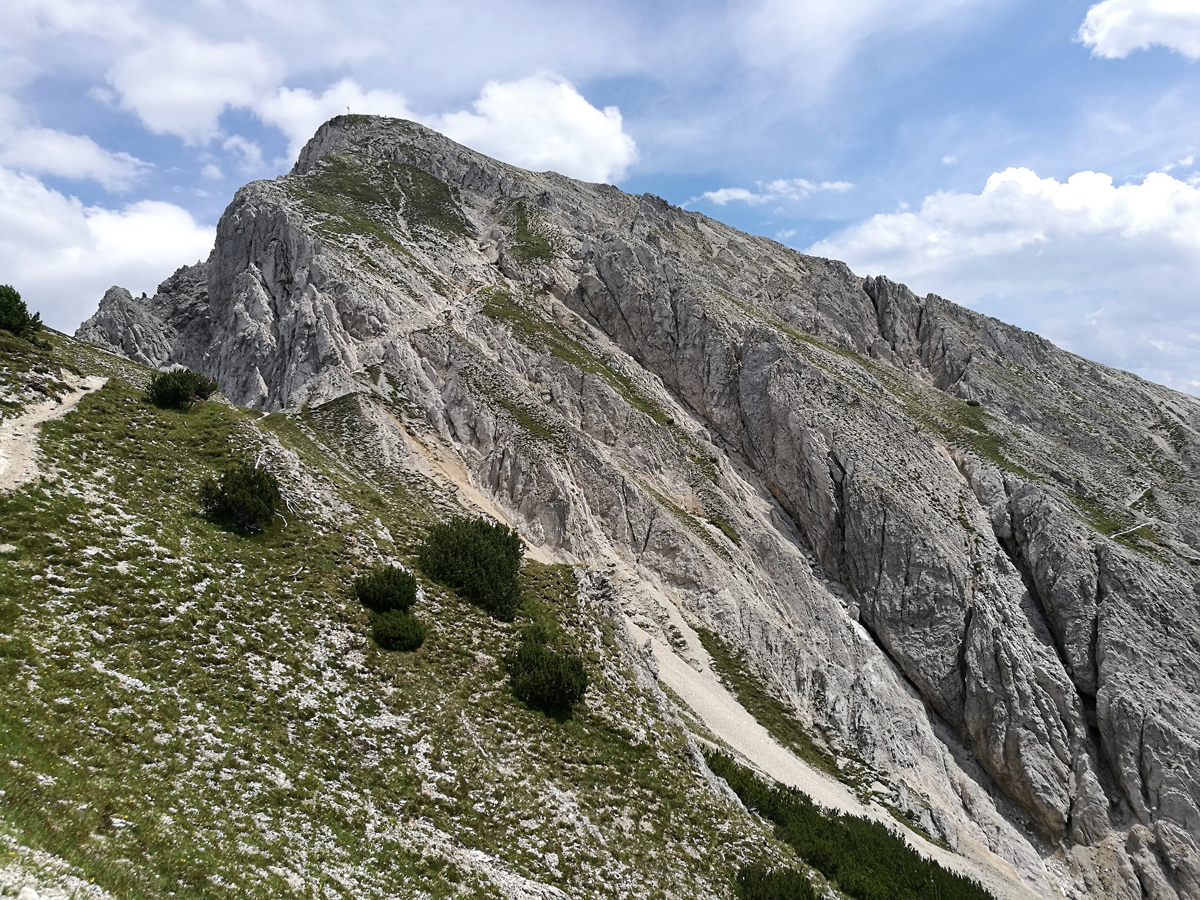 Aufstieg auf die Reither Spitze am Karwendel Höhenweg