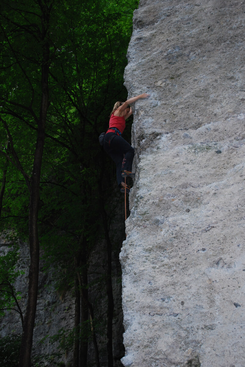 Klettern in der Bürser Schlucht,